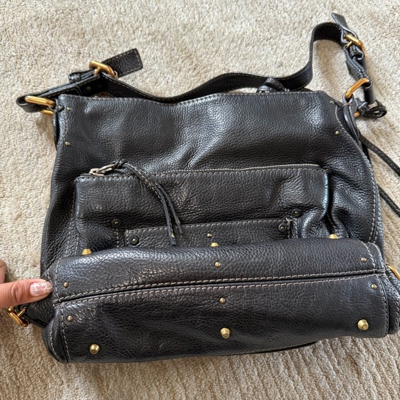 Chloé Black Leather Paddington Padlock Shoulder Bag Tote Vintage Y2K - Picture 11 of 16